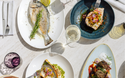 Carte printemps restaurant rooftop Villeneuve-Loubet : saveurs méditerranéennes pour vos déjeuners d&rsquo;équipe